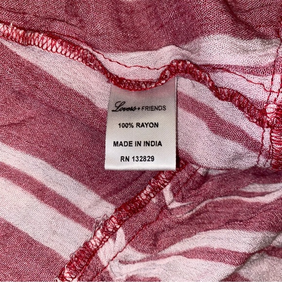 Lovers + Friends | Red/White Stripe Beach Pom Pom Ruffle Maxi Wrap Skirt - Picture 9 of 11